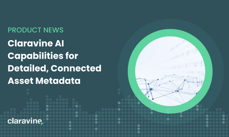 Banner: Claravine AI capabilities for asset metadata