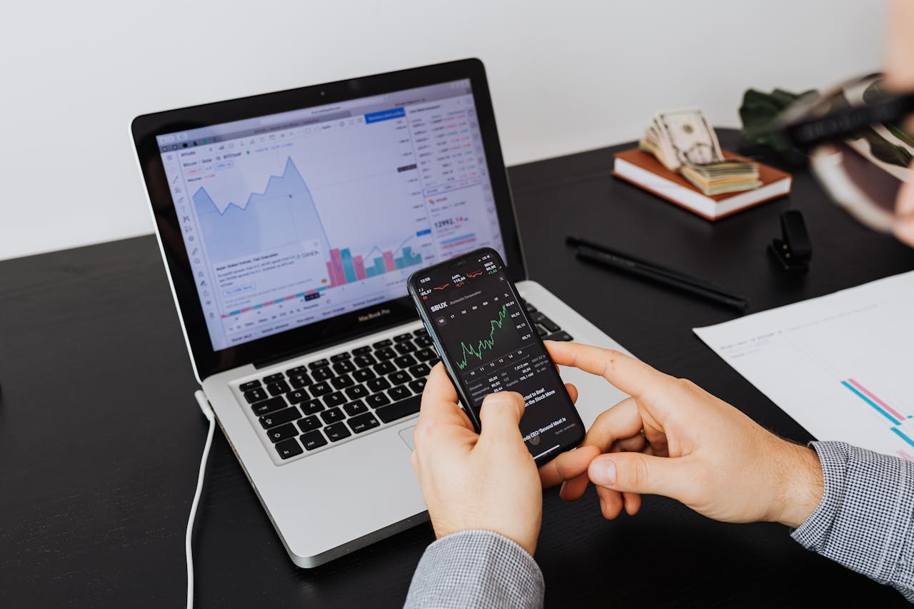 a phone and a laptop working with the strategies for improving data quality